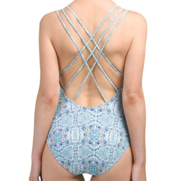 ASOS Cikada Boho Print Strappy One Piece - Picture 1 of 10